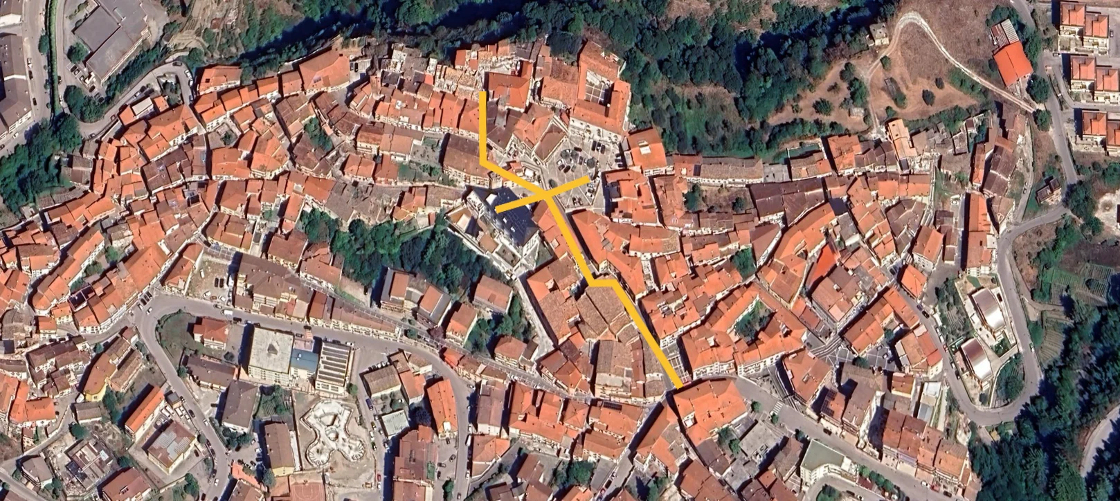 Mappa percorso centro storico