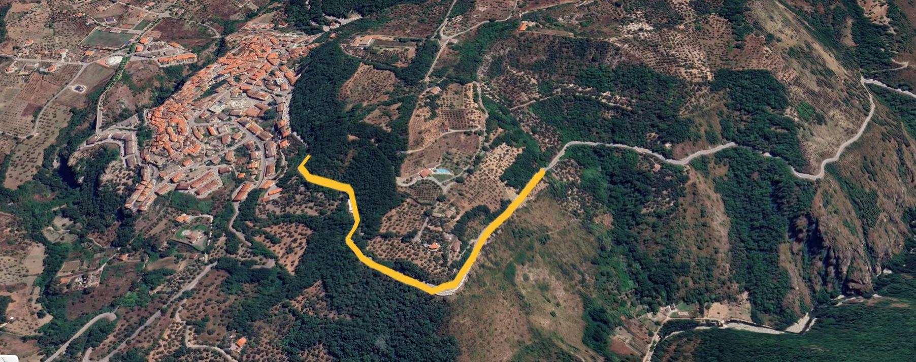 Mappa passeggiata del Tracciolino